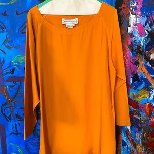 Orange silk tunic